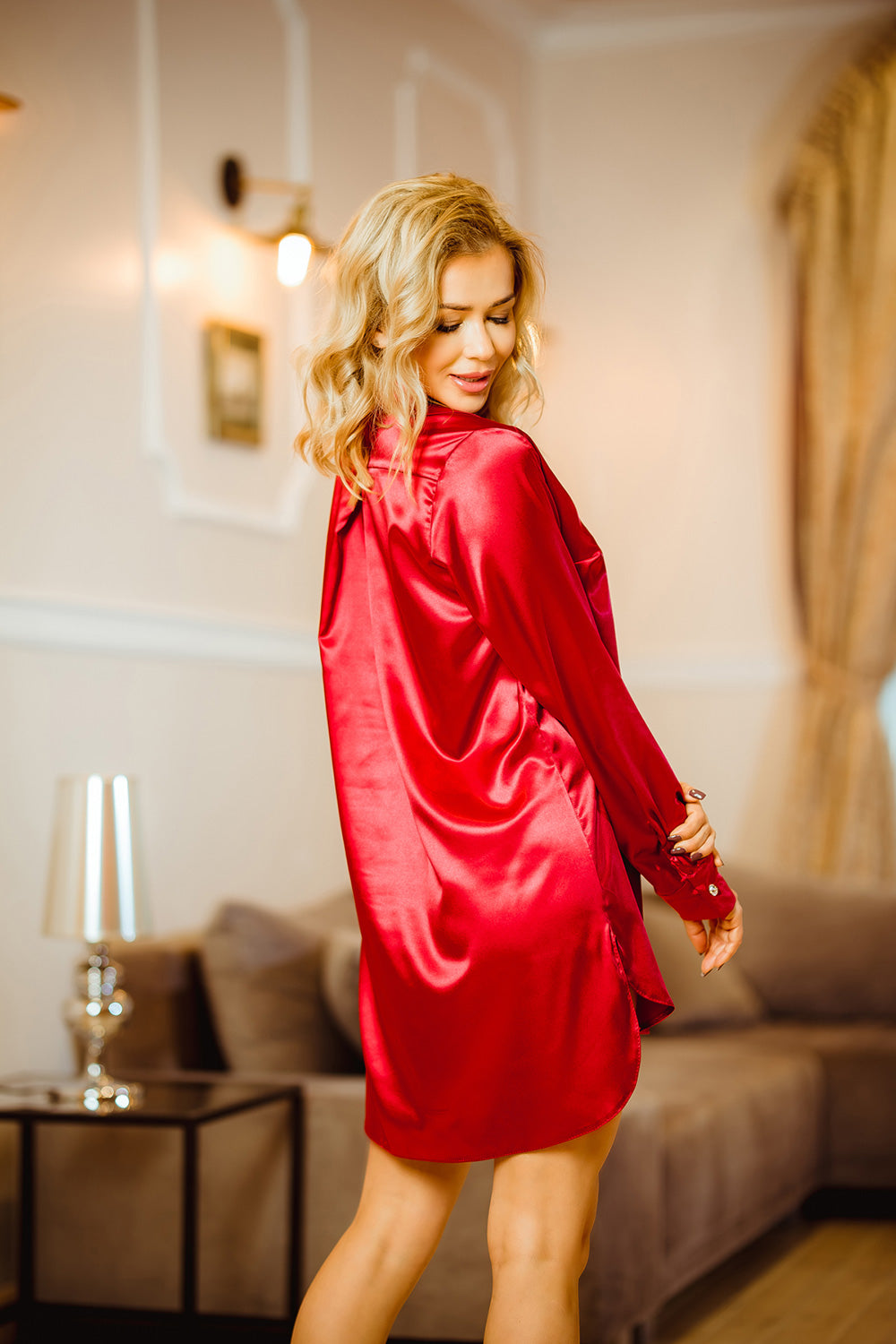 Nuisette femme Kalimo Chemise De Nuit — rouge