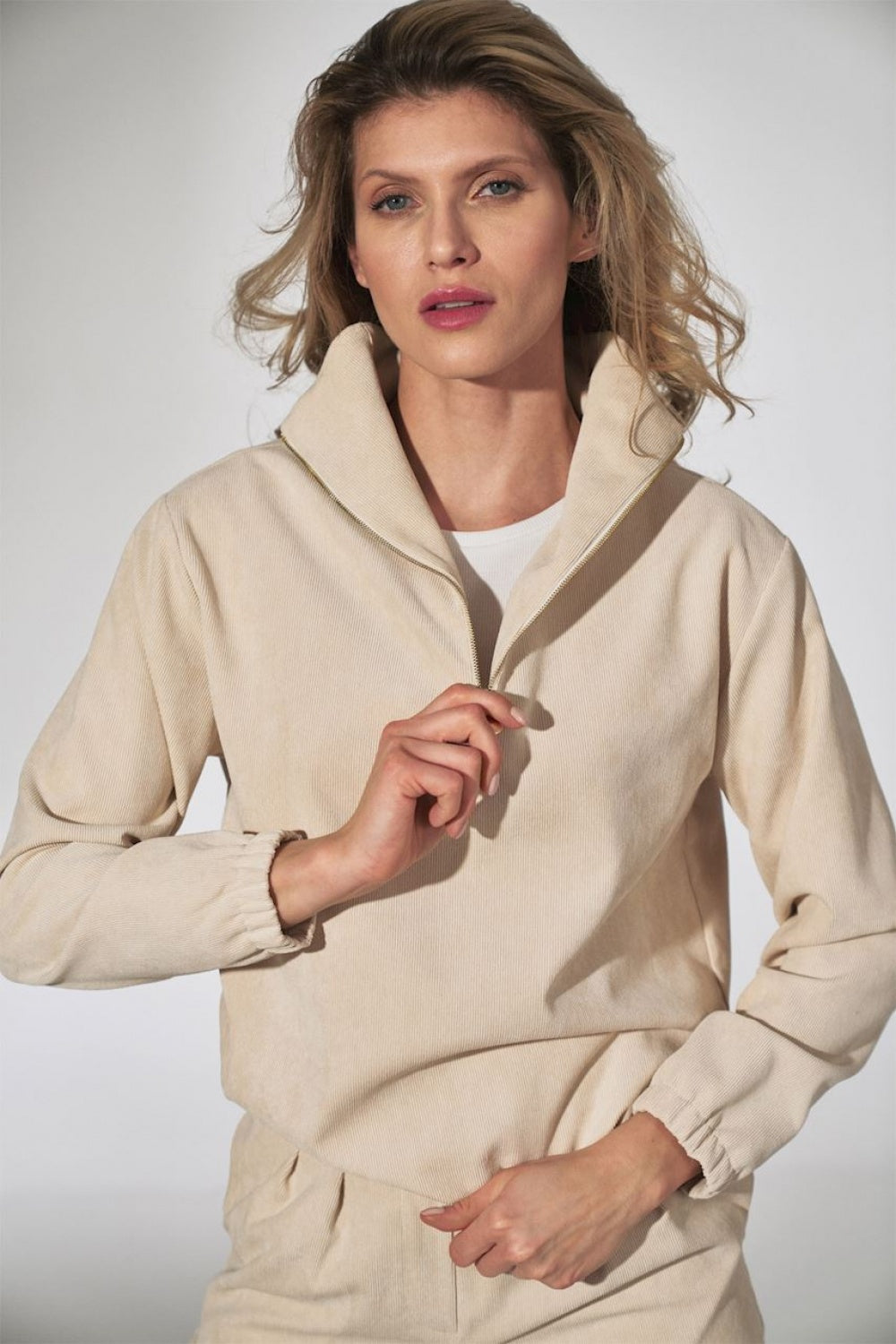 T-shirt femme Figl Sweatshirt Sweatshirt — beige