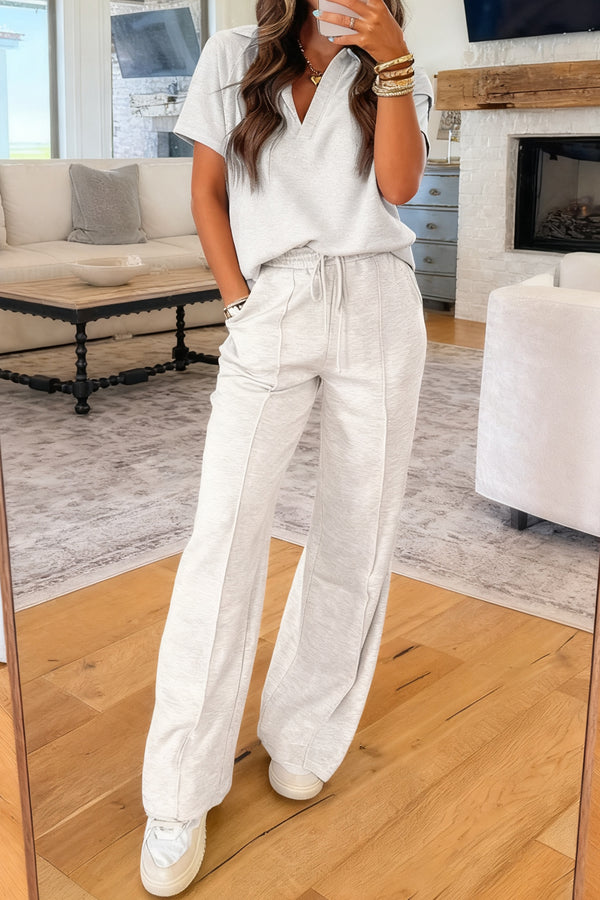 Pantalon femme casual — gris clair