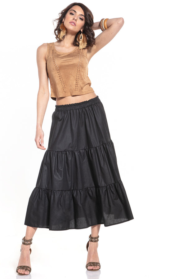 Jupe femme Tessita Longue Longue — noir