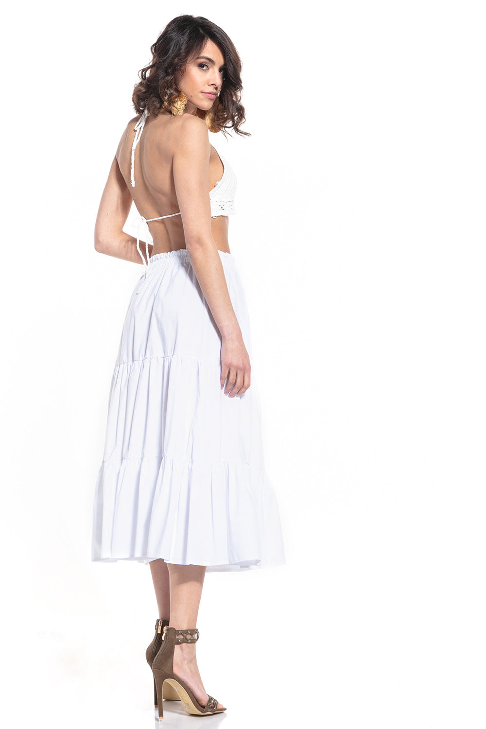 Jupe femme Tessita Longue Longue — blanc