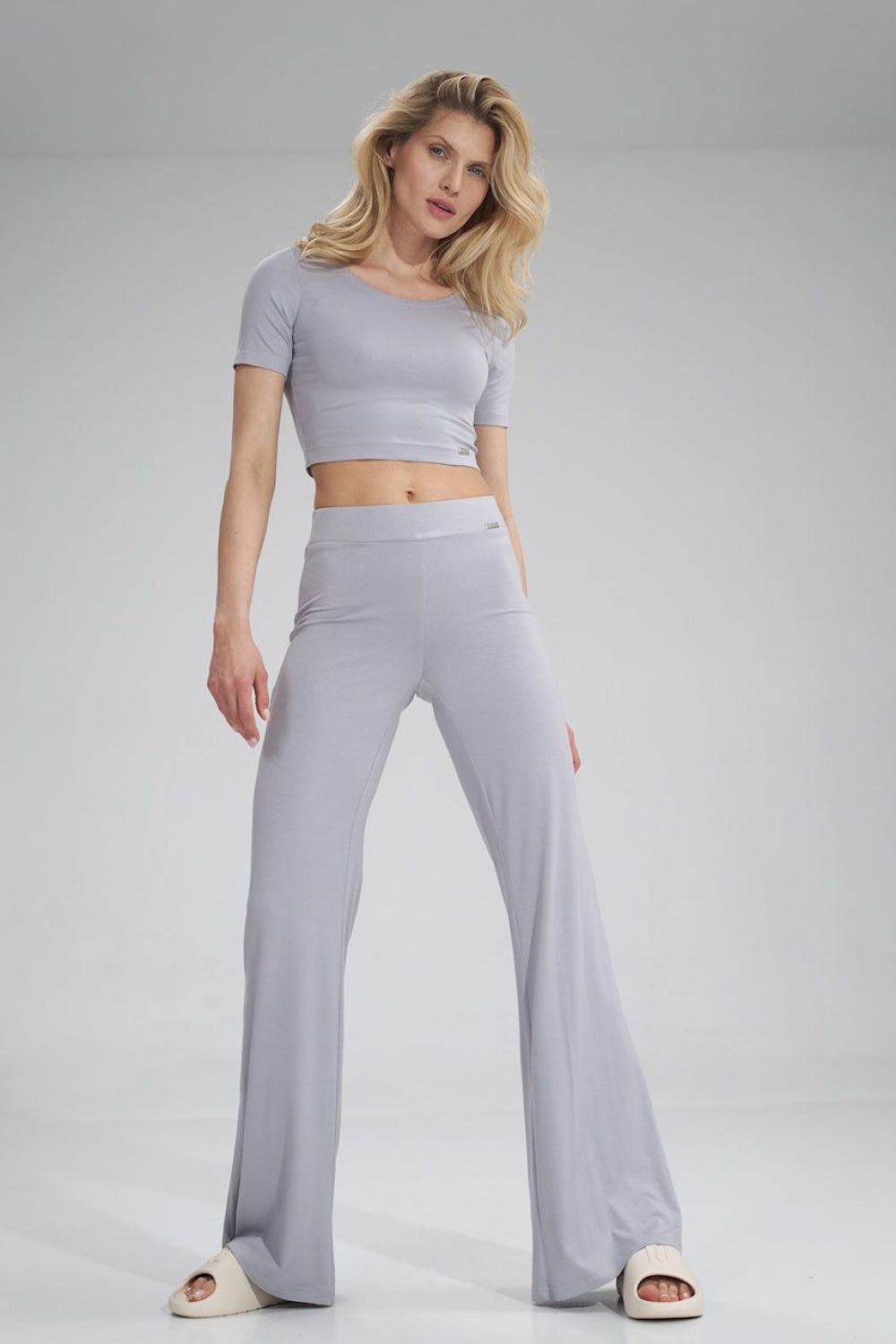 Chaussures à talons femme Figl Pantalon Pantalon — gris