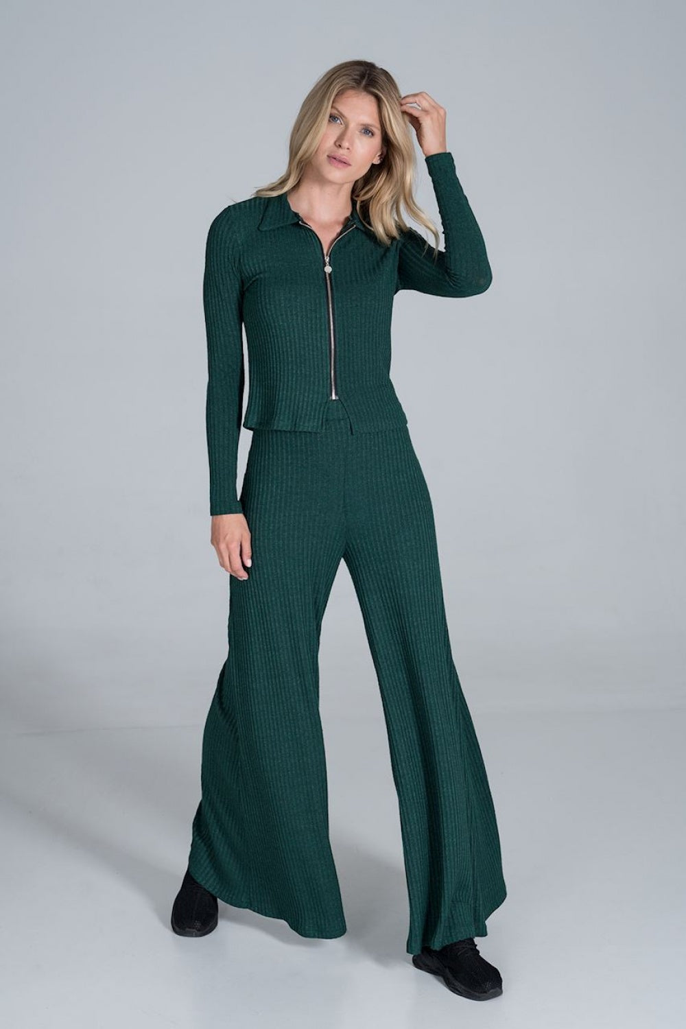 Chaussures à talons femme Figl Pantalon Long Pantalon — vert
