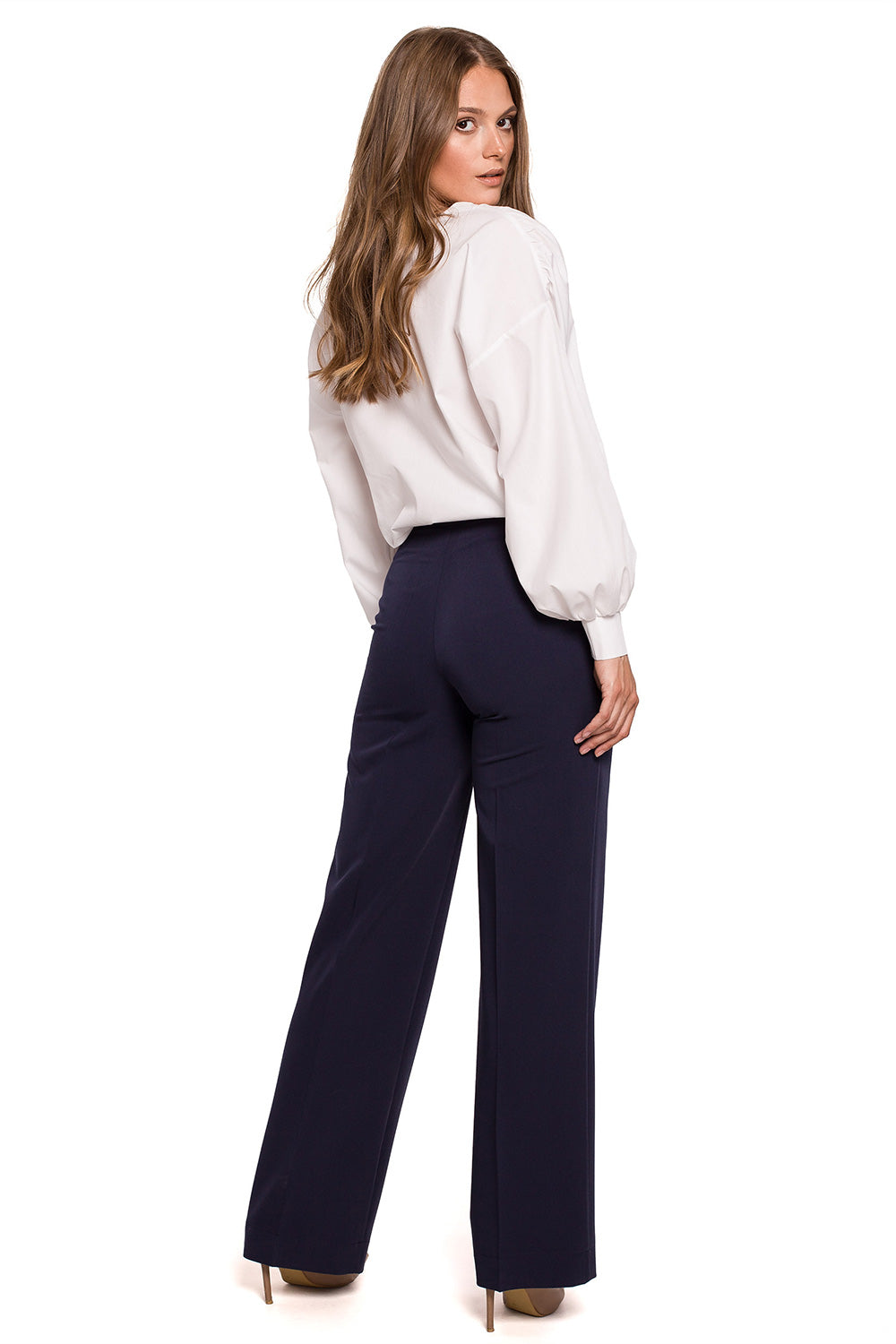 Chaussures à talons femme Makover Pantalon Long Pantalon — bleu marine
