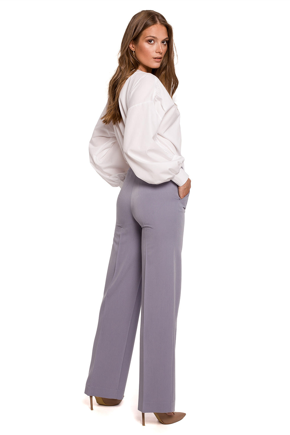 Chaussures à talons femme Makover Pantalon Long Pantalon — gris
