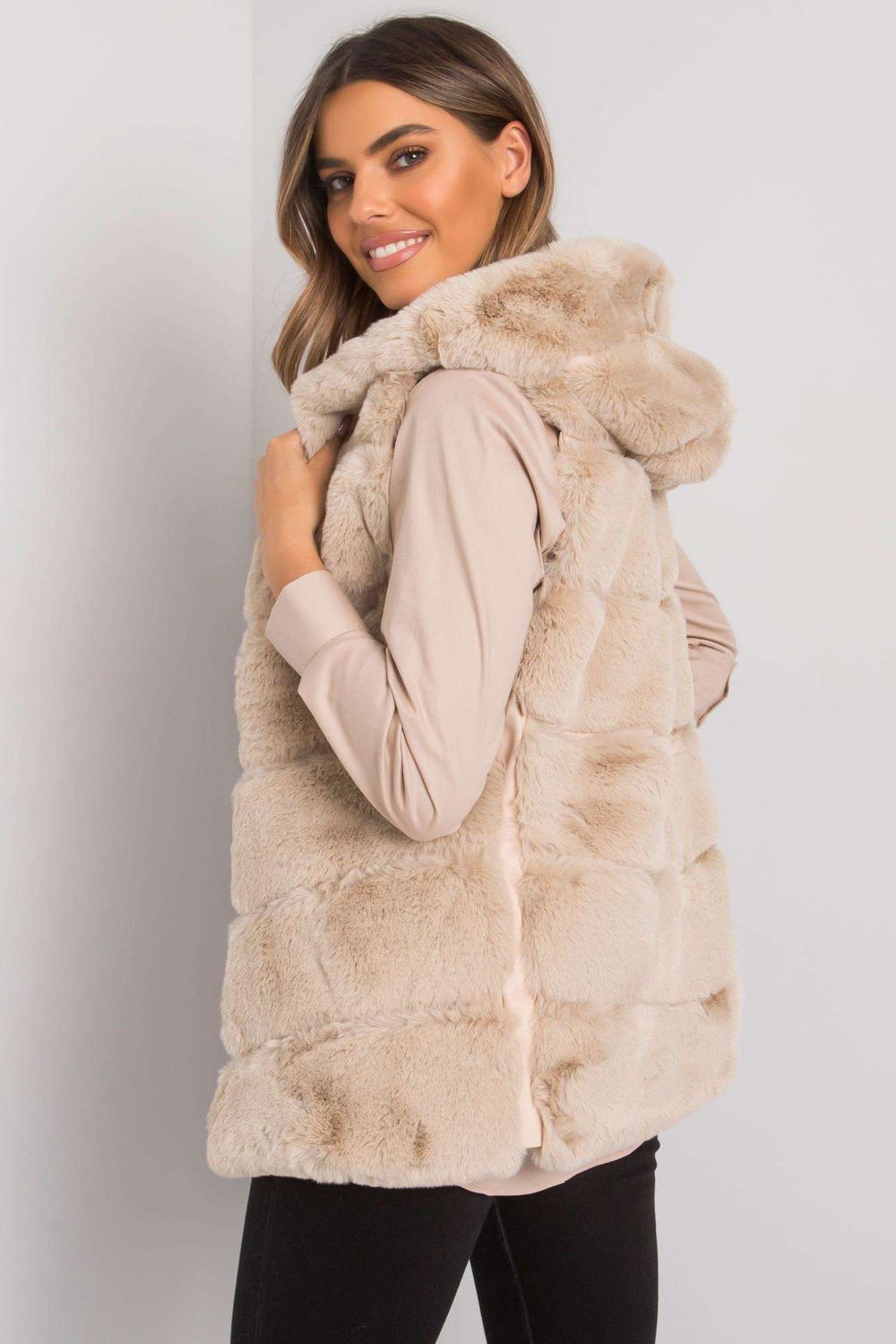 Gilet femme Och Bella — beige