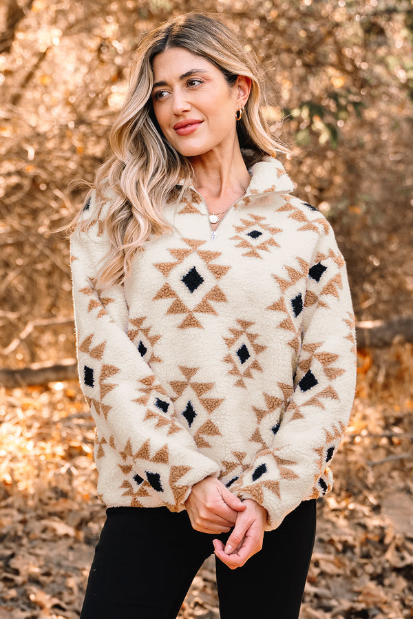 Sweat femme zip — kaki