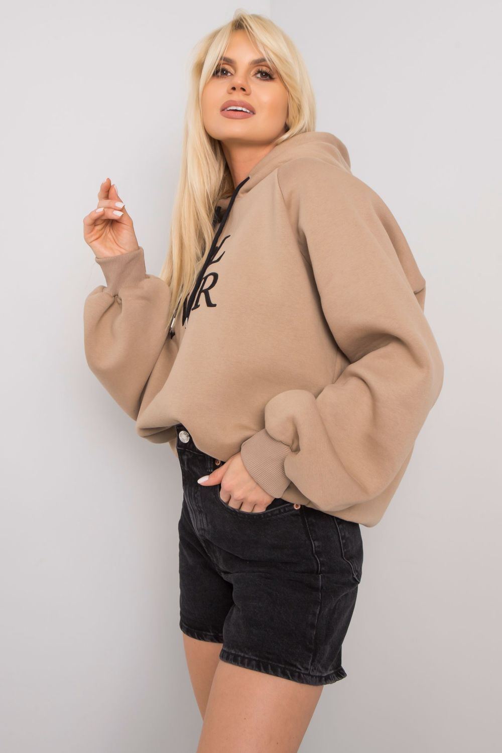 T-shirt femme Ex Moda Sweatshirt Sweatshirt — beige