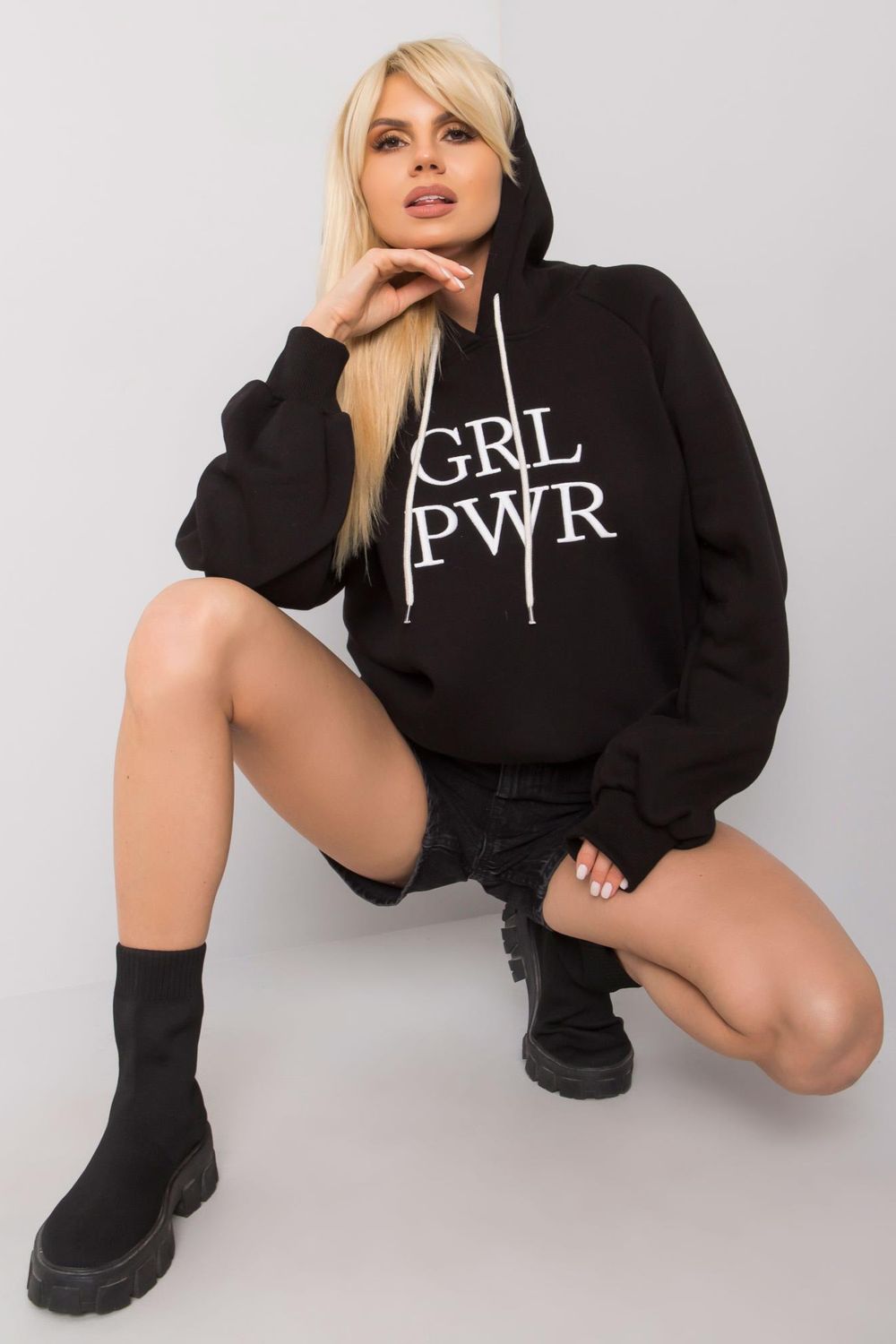 T-shirt femme Ex Moda Sweatshirt Sweatshirt — noir
