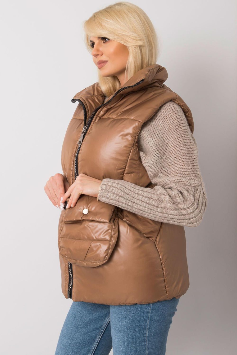 Gilet femme Ex Moda — brun