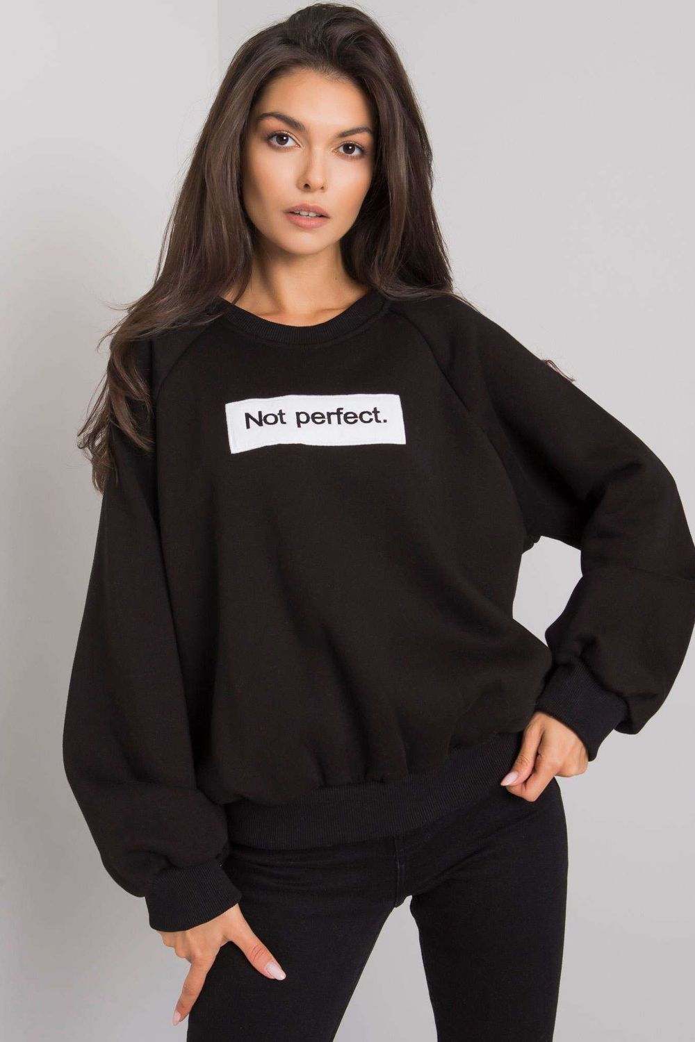 T-shirt femme Ex Moda Sweatshirt Sweatshirt — noir
