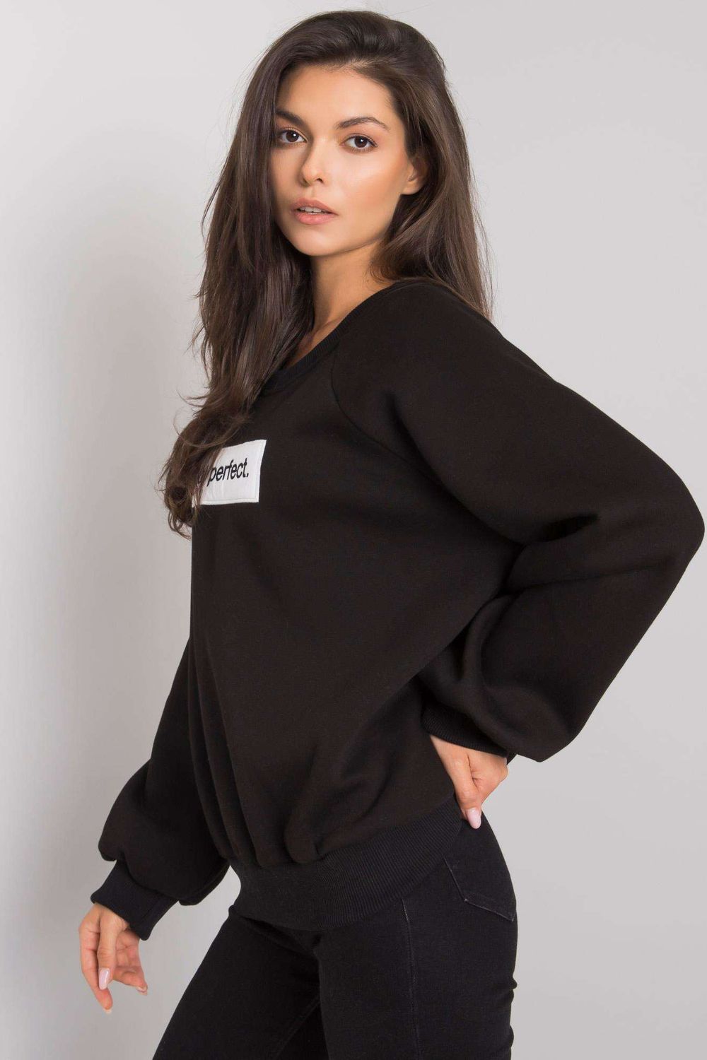 T-shirt femme Ex Moda Sweatshirt Sweatshirt — noir