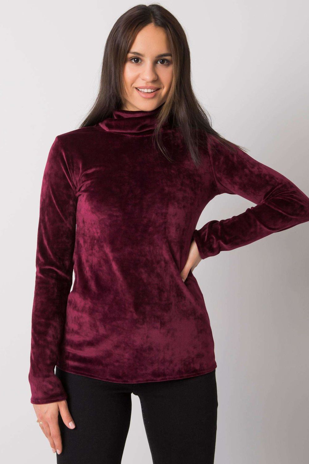 Pull femme Lakerta Col Roulé Col — rouge