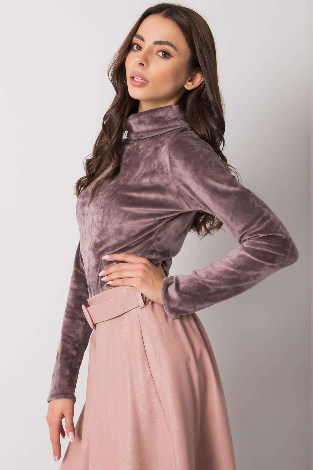 Pull femme Lakerta Col Roulé Col — beige