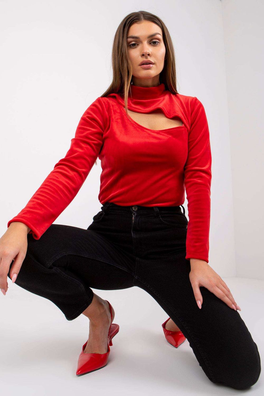 Blouse femme Italy Moda Chemisier Chemisier — rouge