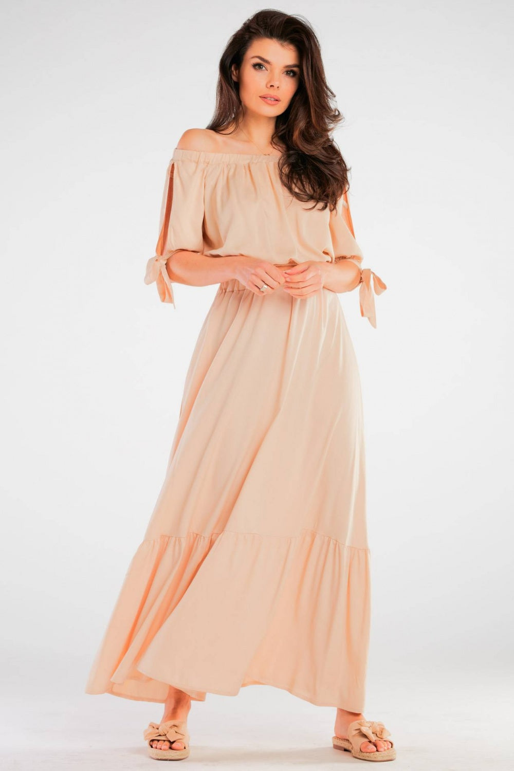 Jupe femme awama Longue Longue — beige