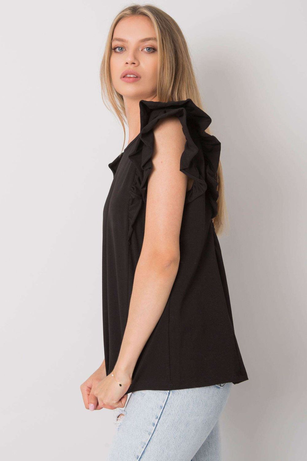 Blouse femme Och Bella Chemisier Chemisier — noir