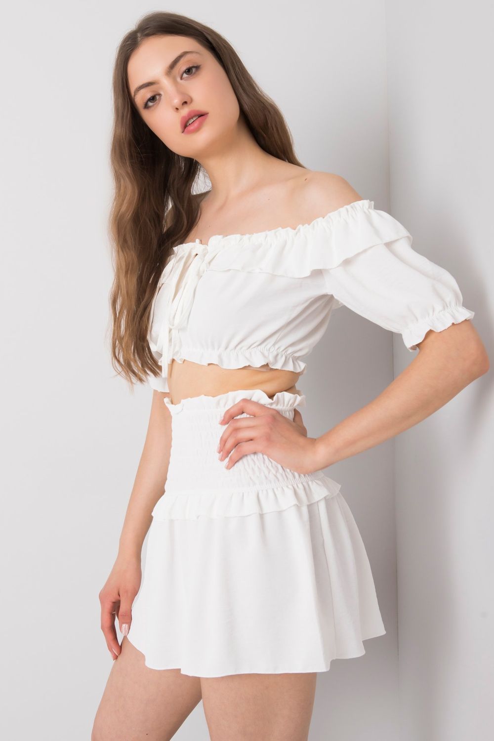 Blouse femme Och Bella Chemisier Chemisier — blanc