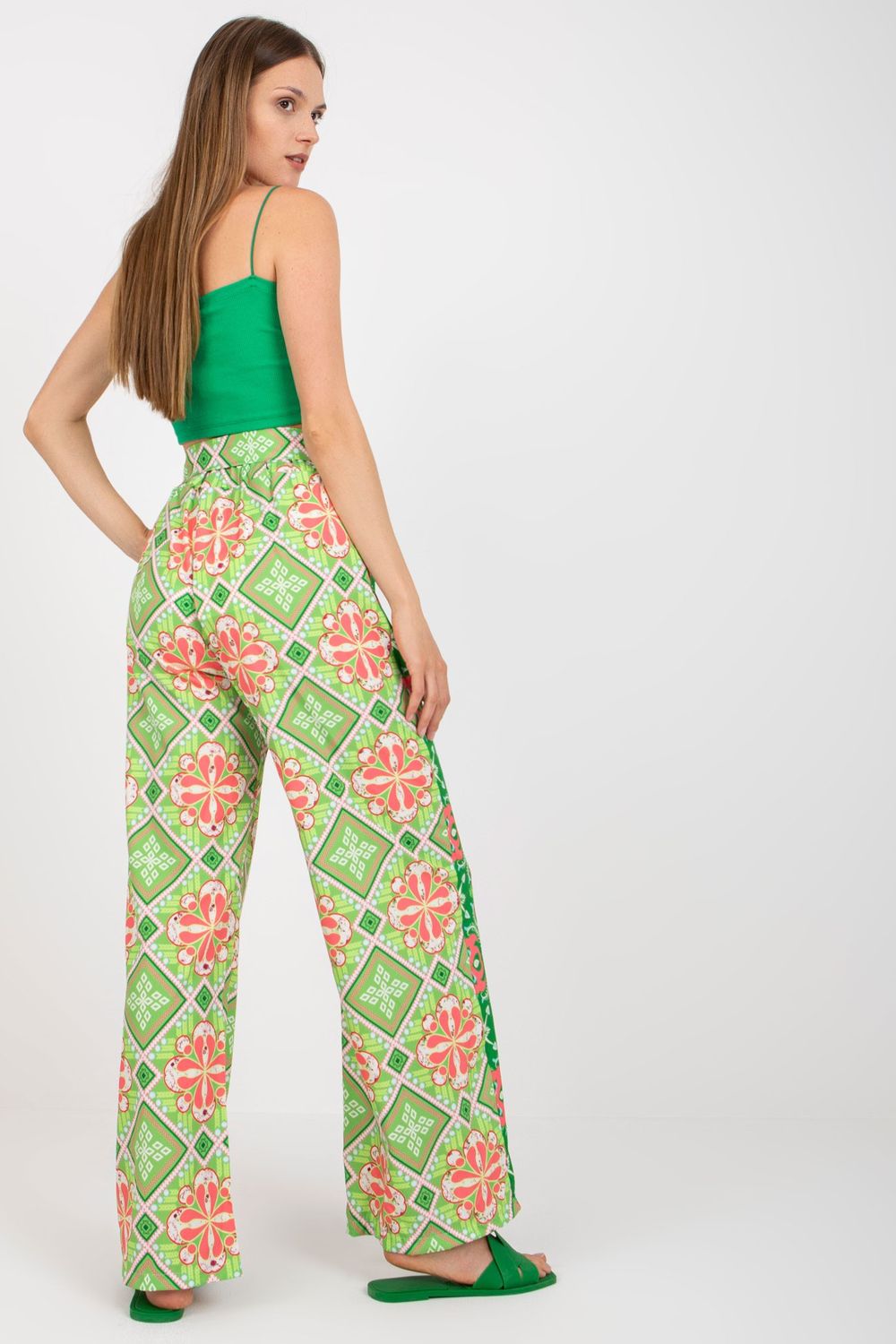Chaussures à talons femme Italy Moda Pantalon Pantalon — vert