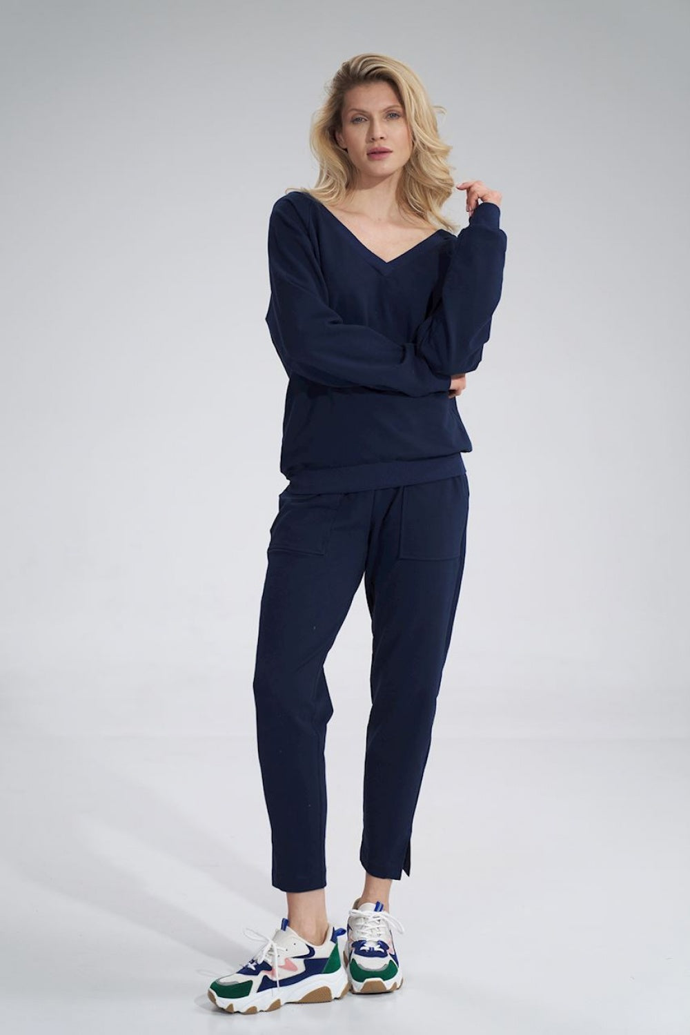 T-shirt femme Figl Sweatshirt Sweatshirt — bleu marine