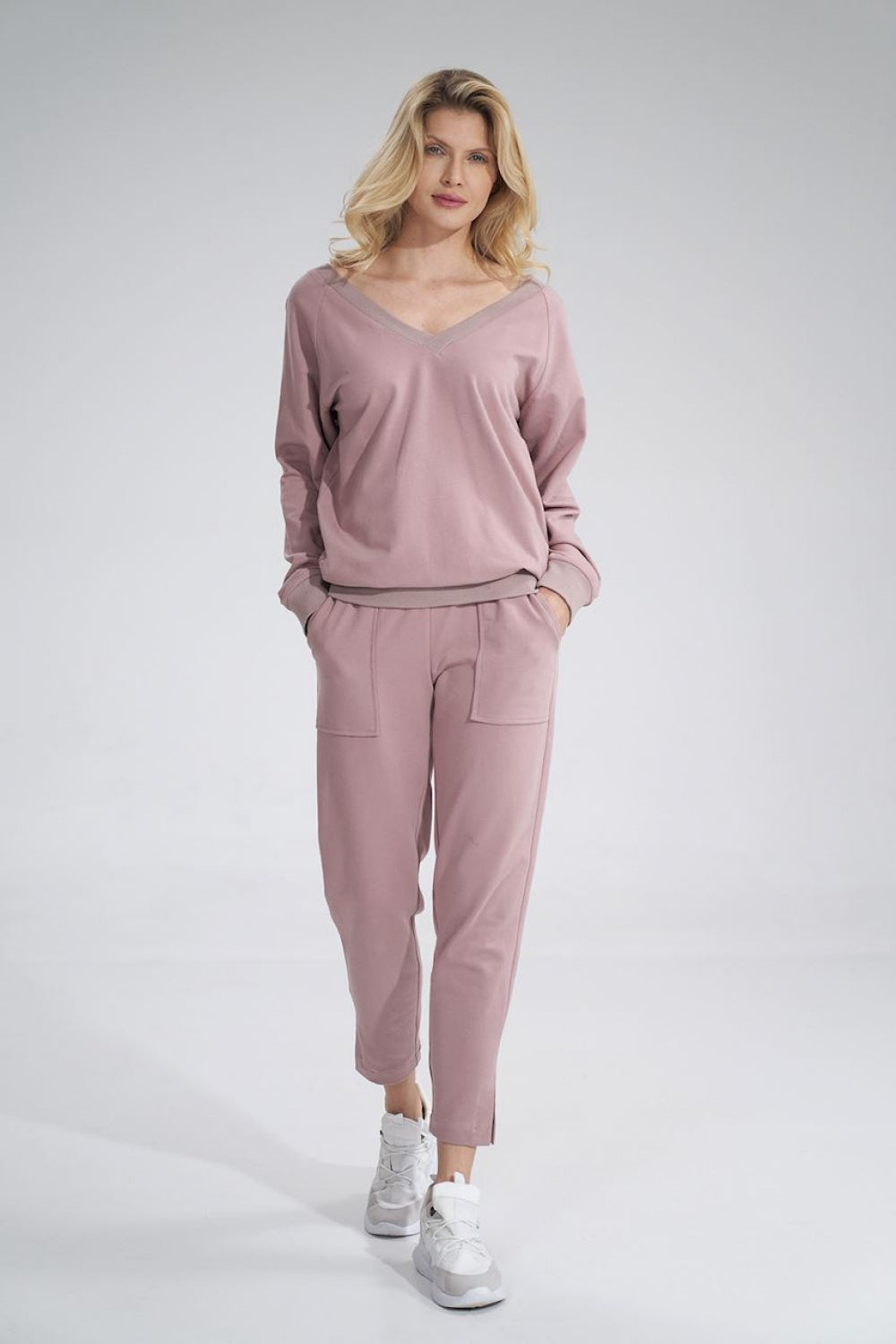 T-shirt femme Figl Sweatshirt Sweatshirt — rosé