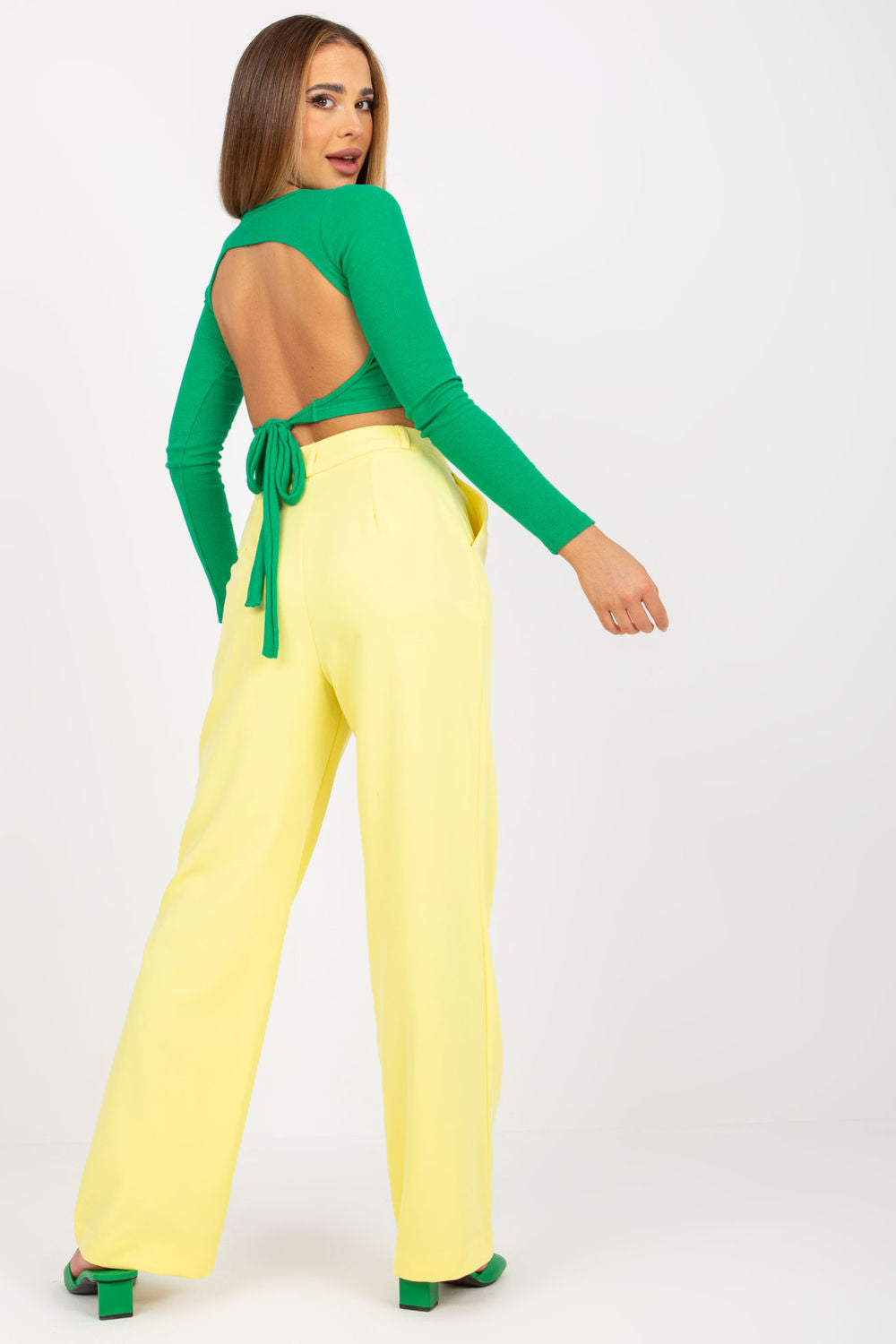 Chaussures à talons femme Rue Paris Pantalon Pantalon — jaune