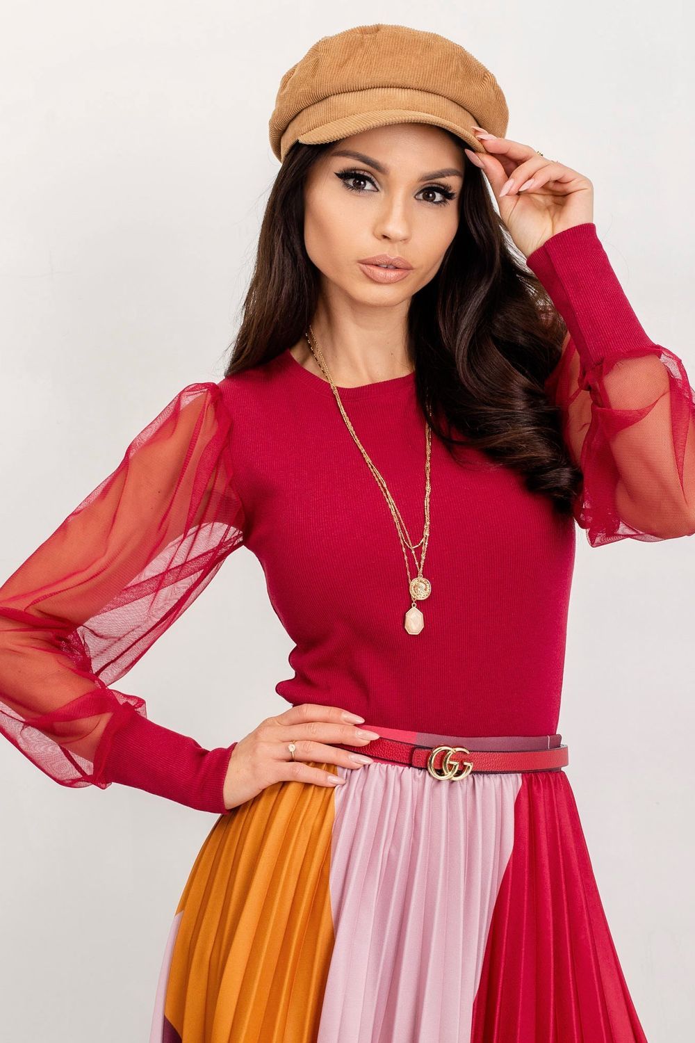 Blouse femme Rue Paris Chemisier Chemisier — rouge