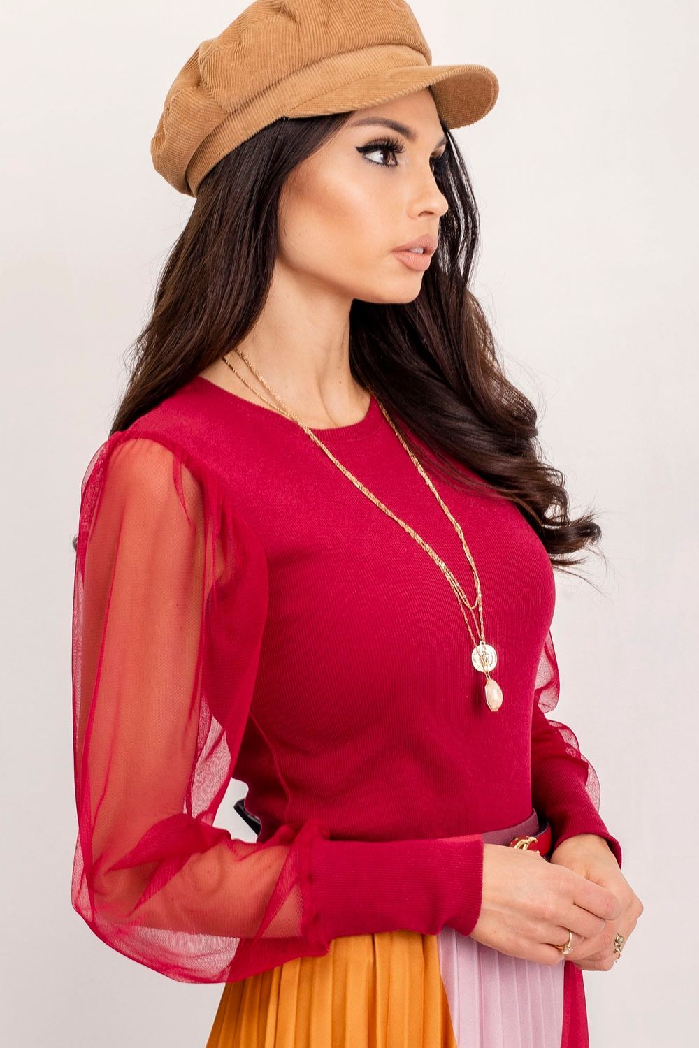Blouse femme Rue Paris Chemisier Chemisier — rouge