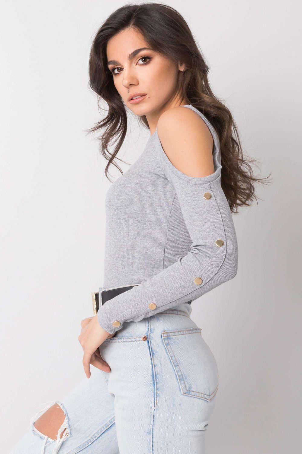 Blouse femme Rue Paris Chemisier Chemisier — gris