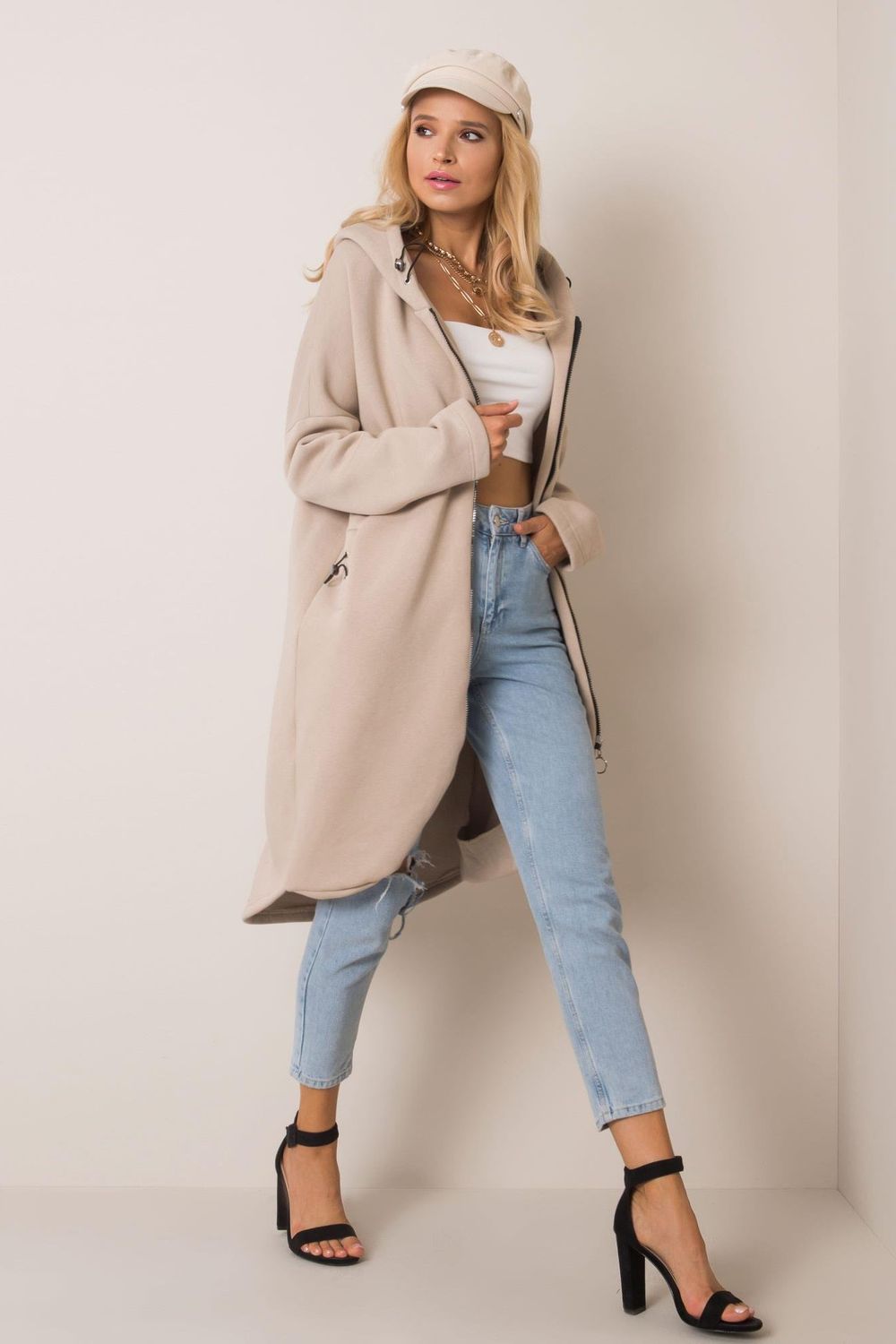 T-shirt femme Rue Paris Sweatshirt Sweatshirt — beige