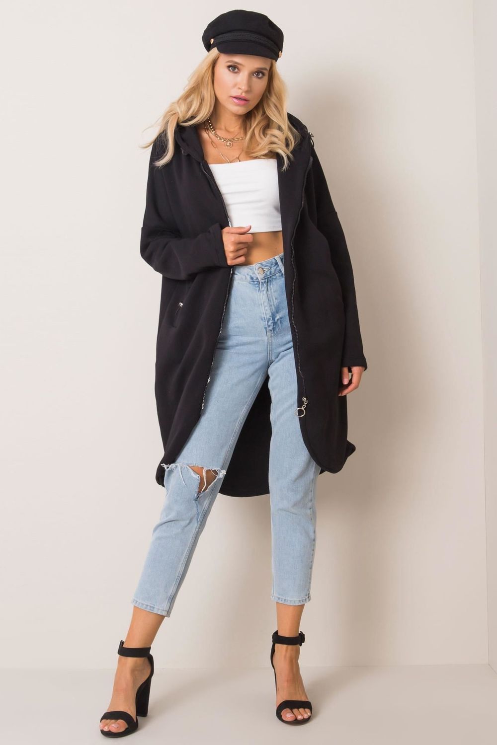 T-shirt femme Rue Paris Sweatshirt Sweatshirt — noir