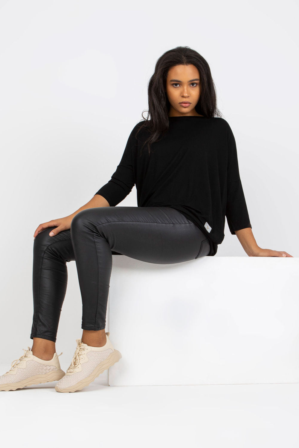 Chemisier grande taille femme Relevance — noir
