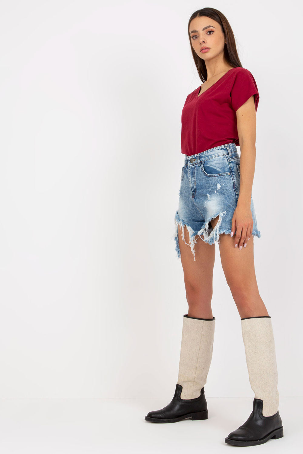 Blouse femme BFG T Shirt T — rouge