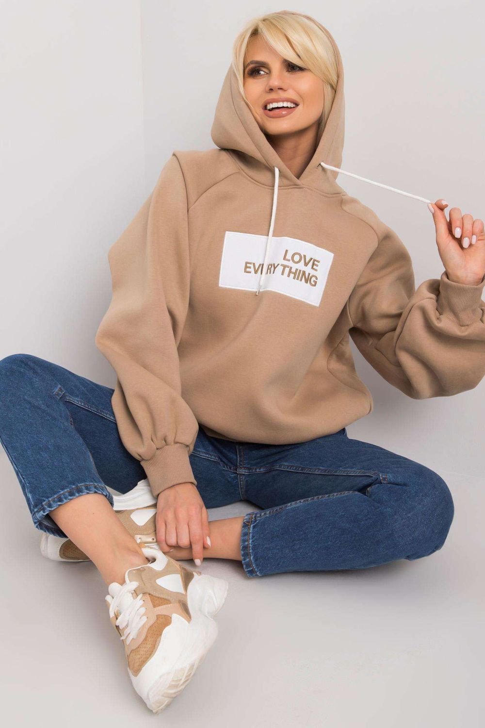 T-shirt femme Ex Moda Sweatshirt Sweatshirt — beige