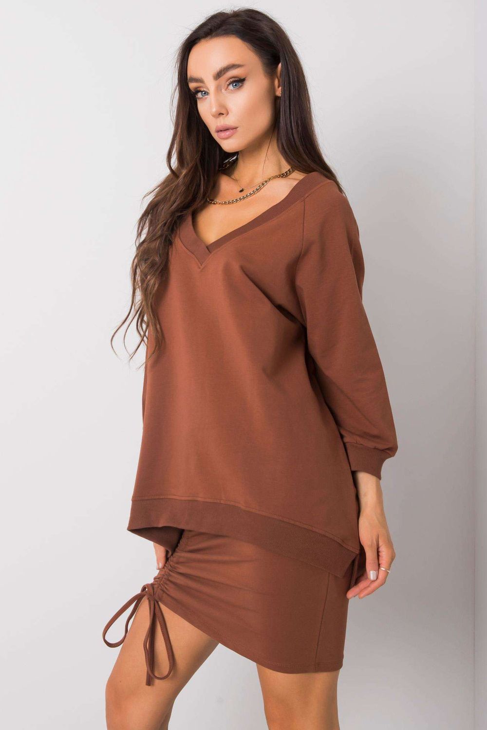 T-shirt femme Rue Paris Sweatshirt Sweatshirt — brun