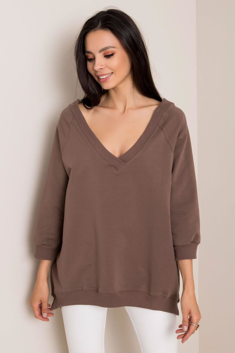 T-shirt femme Rue Paris Sweatshirt Sweatshirt — brun