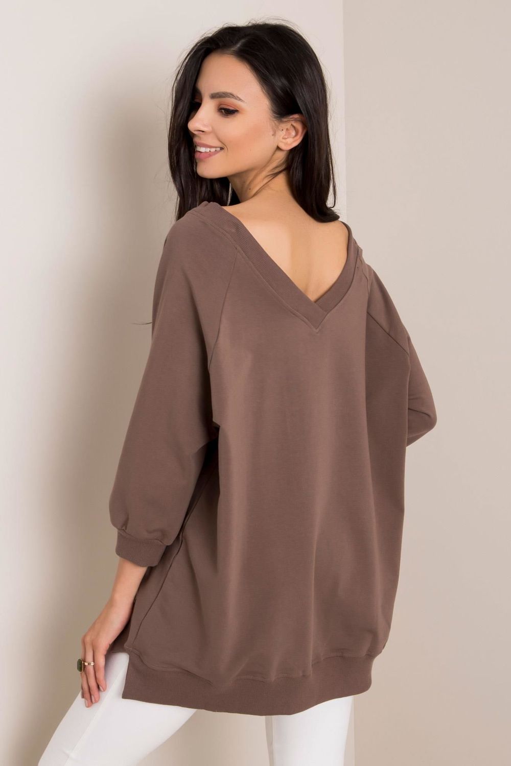 T-shirt femme Rue Paris Sweatshirt Sweatshirt — brun