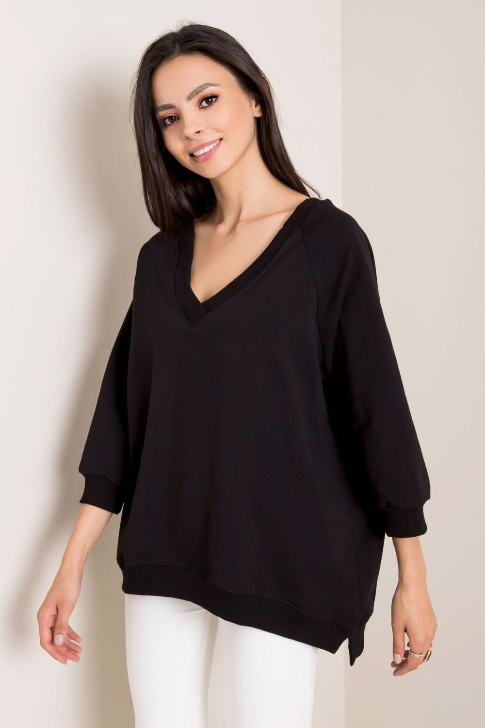 T-shirt femme Rue Paris Sweatshirt Sweatshirt — noir