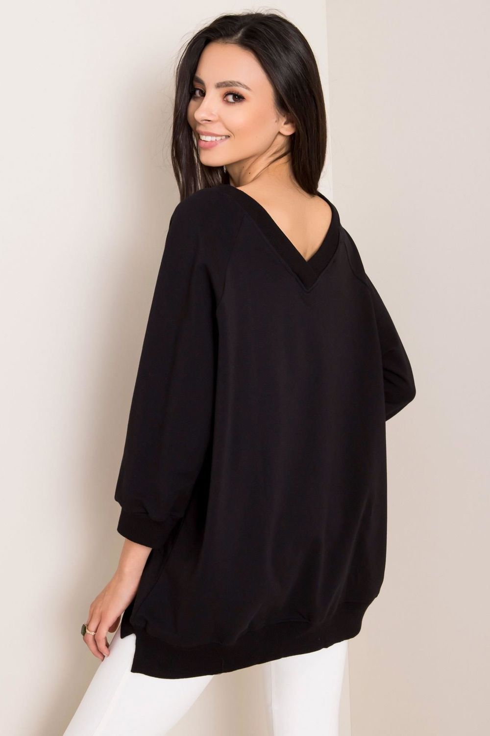 T-shirt femme Rue Paris Sweatshirt Sweatshirt — noir