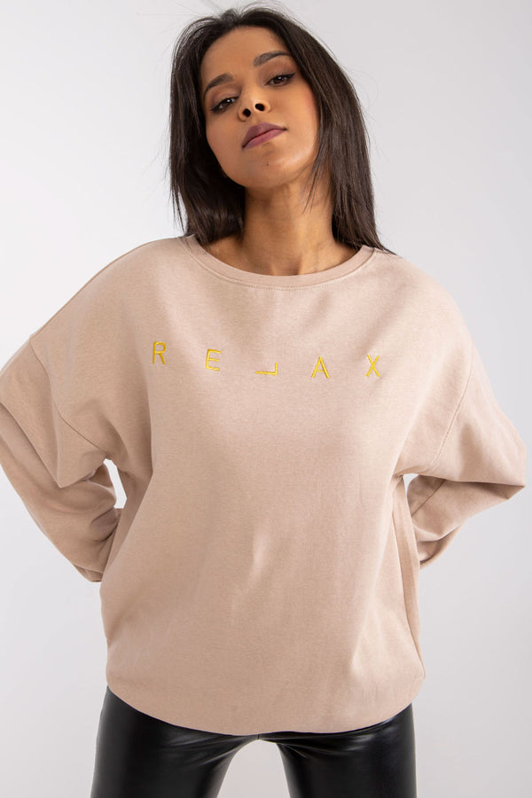 T-shirt femme Ex Moda Sweatshirt Sweatshirt — beige