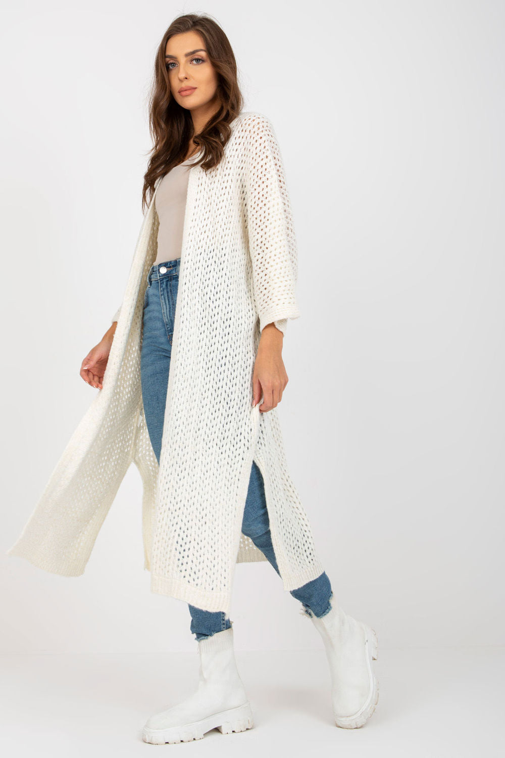 Cardigan femme Och Bella — beige