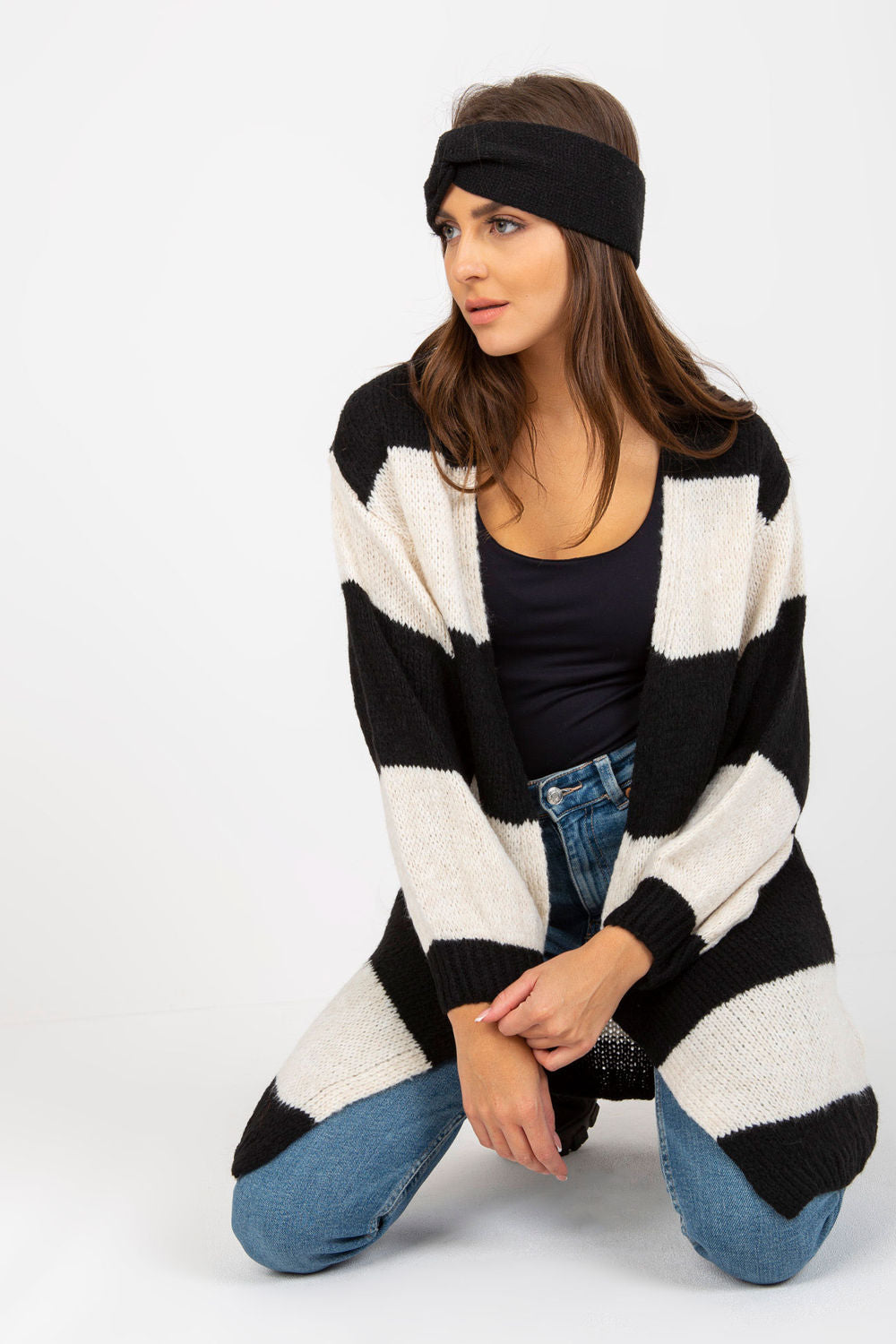 Cardigan femme Och Bella — noir