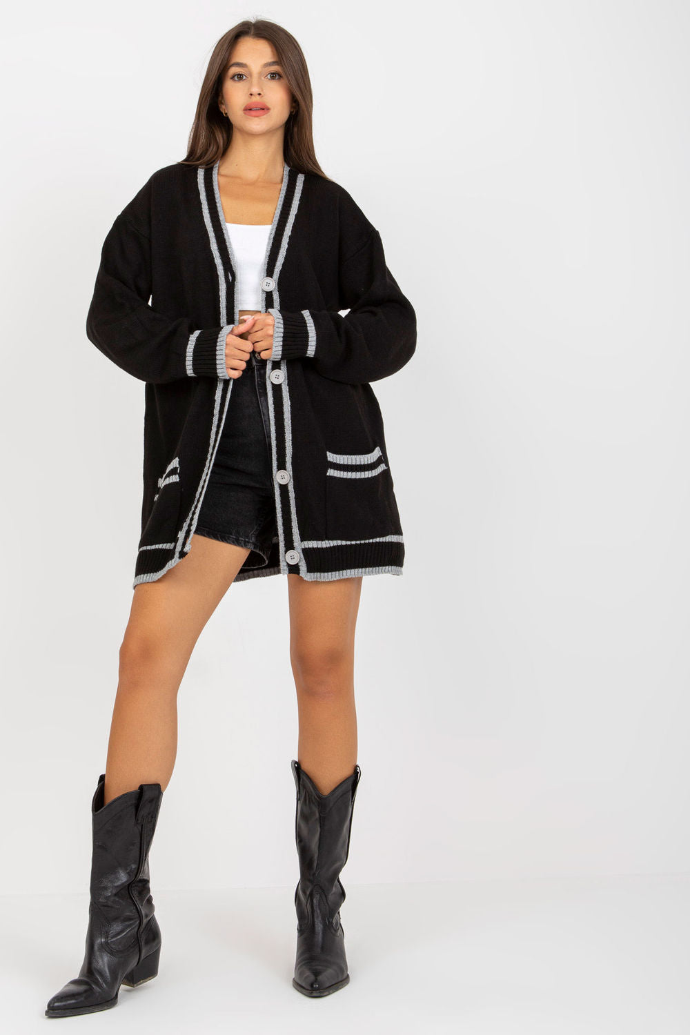 Cardigan femme Rue Paris — noir