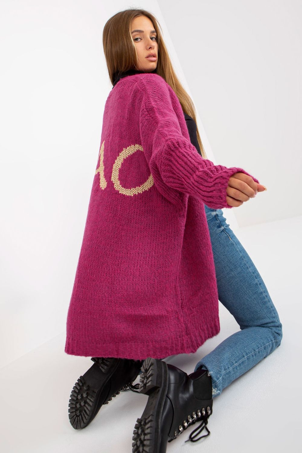 Cardigan femme Och Bella — rosé
