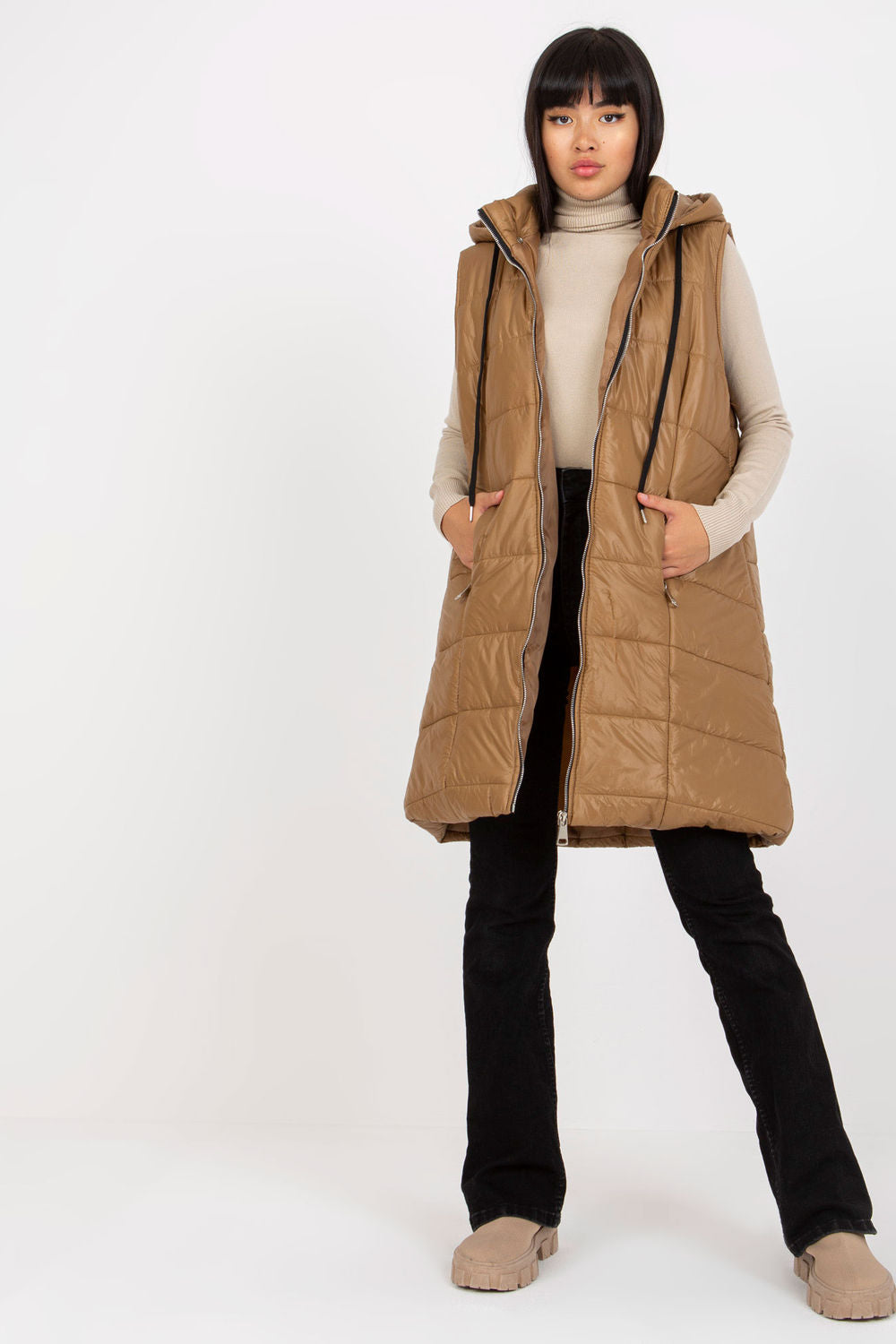 Gilet femme Och Bella — brun