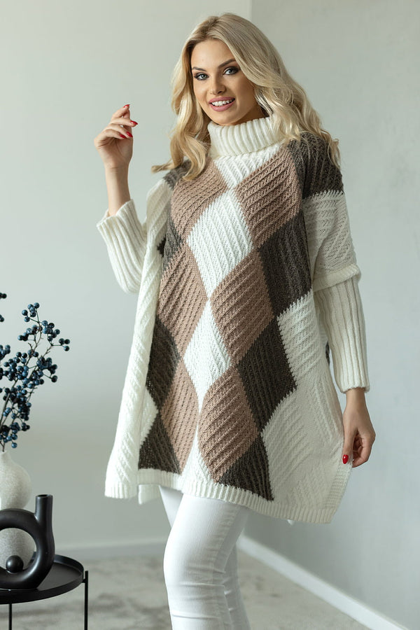 Pull femme PeeKaBoo Col Roulé Col — multicouleur