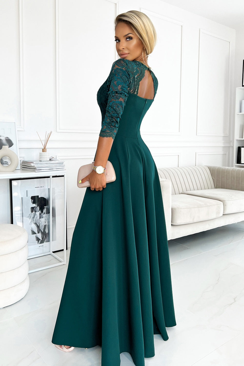 Robe femme Numoco Longue Longue — vert