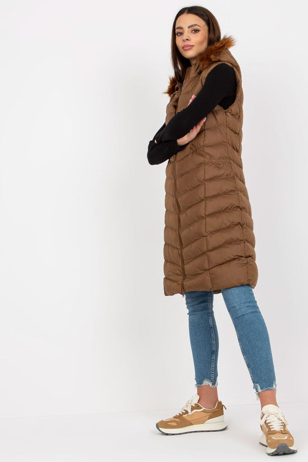 Gilet femme Rue Paris — brun