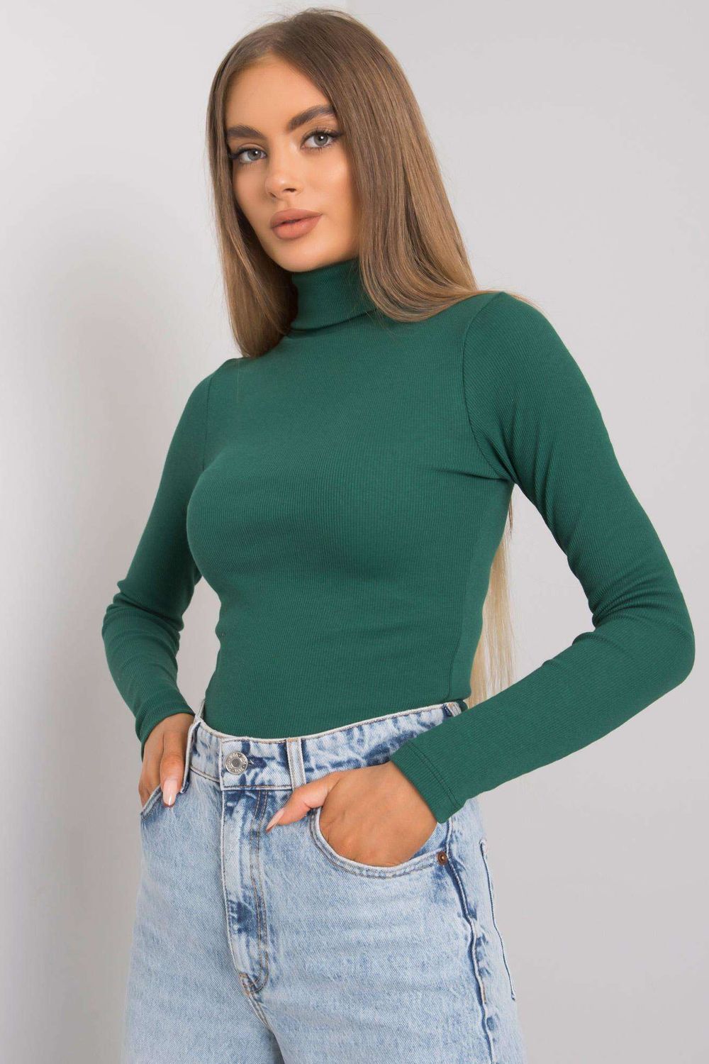 Pull femme Rue Paris Col Roulé Col — vert