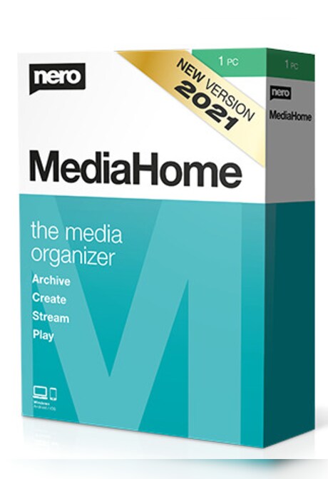 Nero MediaHome and AI Photo Tagger 2021 (PC) (1 Device, Lifetime) - Nero Key - GLOBAL